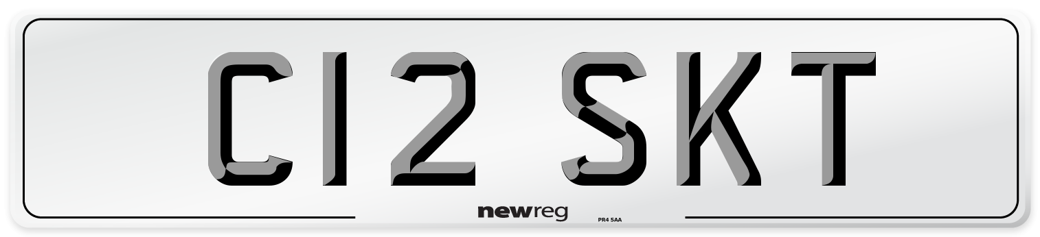 C12 SKT Number Plate from New Reg